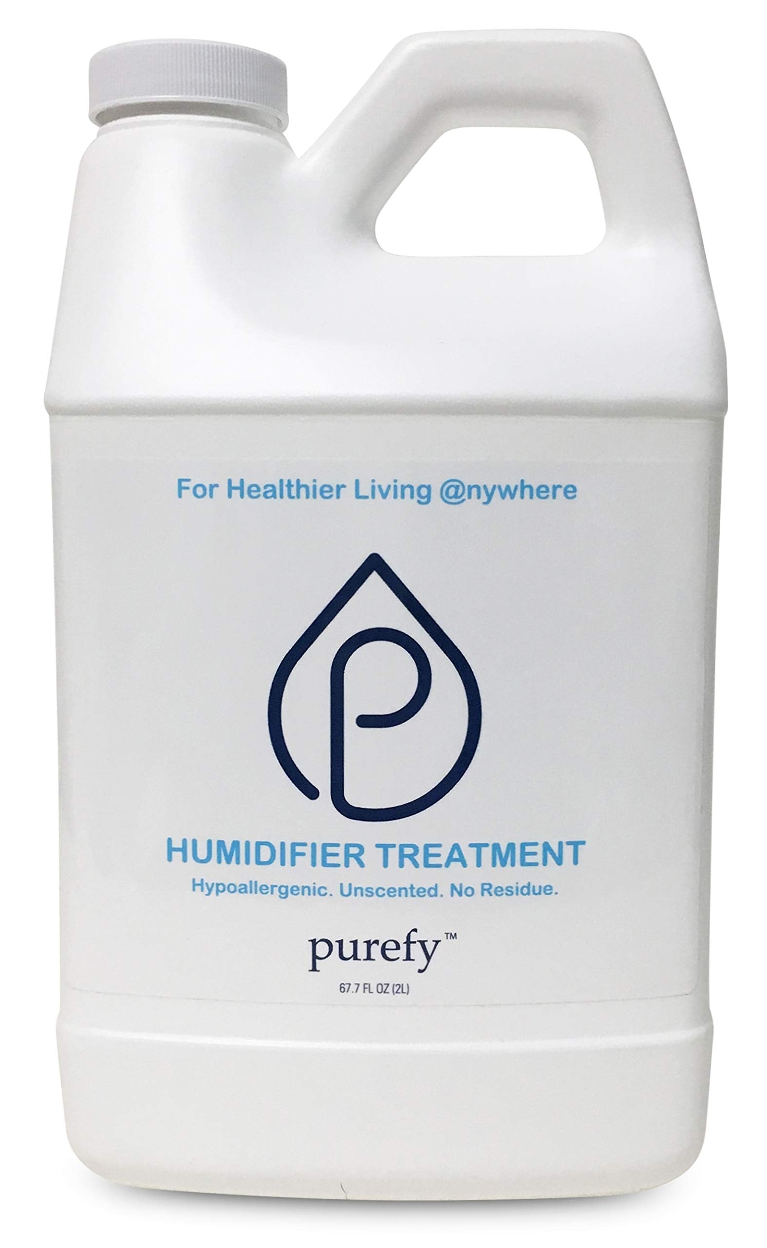 PUREFY Ultrasonic & Evaporative Humidifier - 68 oz Hypoallergenic, Unscented, No Residue, Baby Safe, Auto Cleaning
