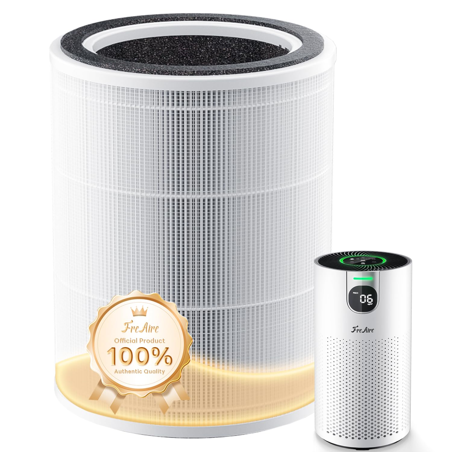 FreAire Air Purifier Replacement Filter for VisionAir HAP606 Air Purifier, 3-Stage Design with Activated Carbon, 1 Pack, White