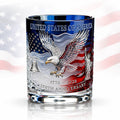 250th Anniversary Whiskey Glass, 1776-2026 Patriotic Bourbon and Cocktail Glass, American Heritage Gift for Dad, Men, Whiskey Lovers, Father’s Day, Birthday, Independence Day (Style 1)