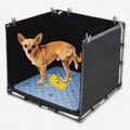 Dog Pee Pad Holder Tray with Washable Pee Pad - Foldable Indoor Potty Station for Small to Medium Dogs, 23.62"x23.62"x17.72",Portable & Reusable Litter Box with High Walls (Small)