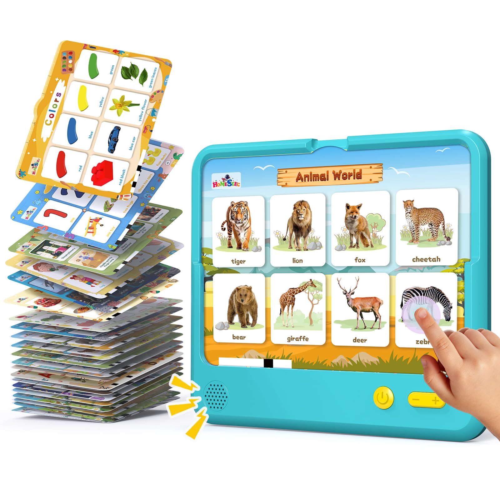 HOMESTEC Astro Pad, Toddler Interactive Learning Toys Ages 3 4 5 6, Kids Speech Therapy Educational Tablet Includes Sight Words, Nursery Rhymes, Stories, Perfect Christmas,Birthday Gift for Boys Girls