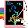 TEKFUN LCD Writing Tablet for Kids, 10-inch Coloring Drawing Pad, Mess Free Doodle Board, Airplane Travel Toys for Boys and Toddlers, Road Trip Essentials, Gifts for 3 4 5 6 7 8 Year Old Girls (Pink)