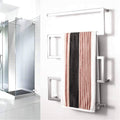 Heated Towel Rail Rails Hot Towel Warmer, Stainless Steel Electric Heated Towel Rack, WallMounted Square Towel Drying Rack 3534; 2634, 65W for Bathroom (Color : Hardwiring)