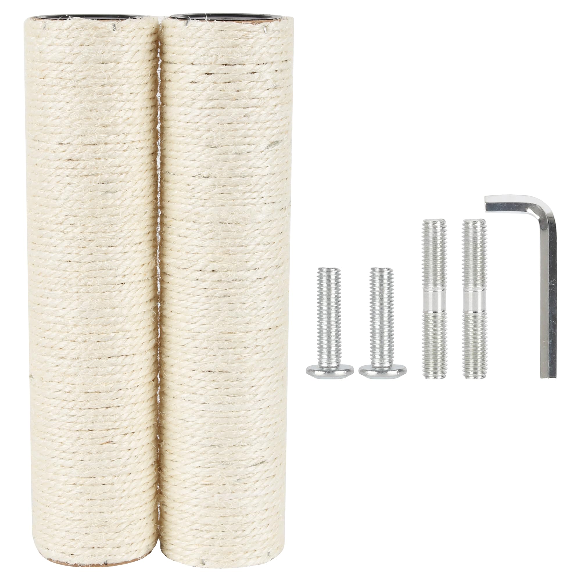 7.4cm 2.91in Diameter Cat Tree Scratching Post Replacement Sisal Pole Parts for Cat Tower (M10, 11.81in/30cm)