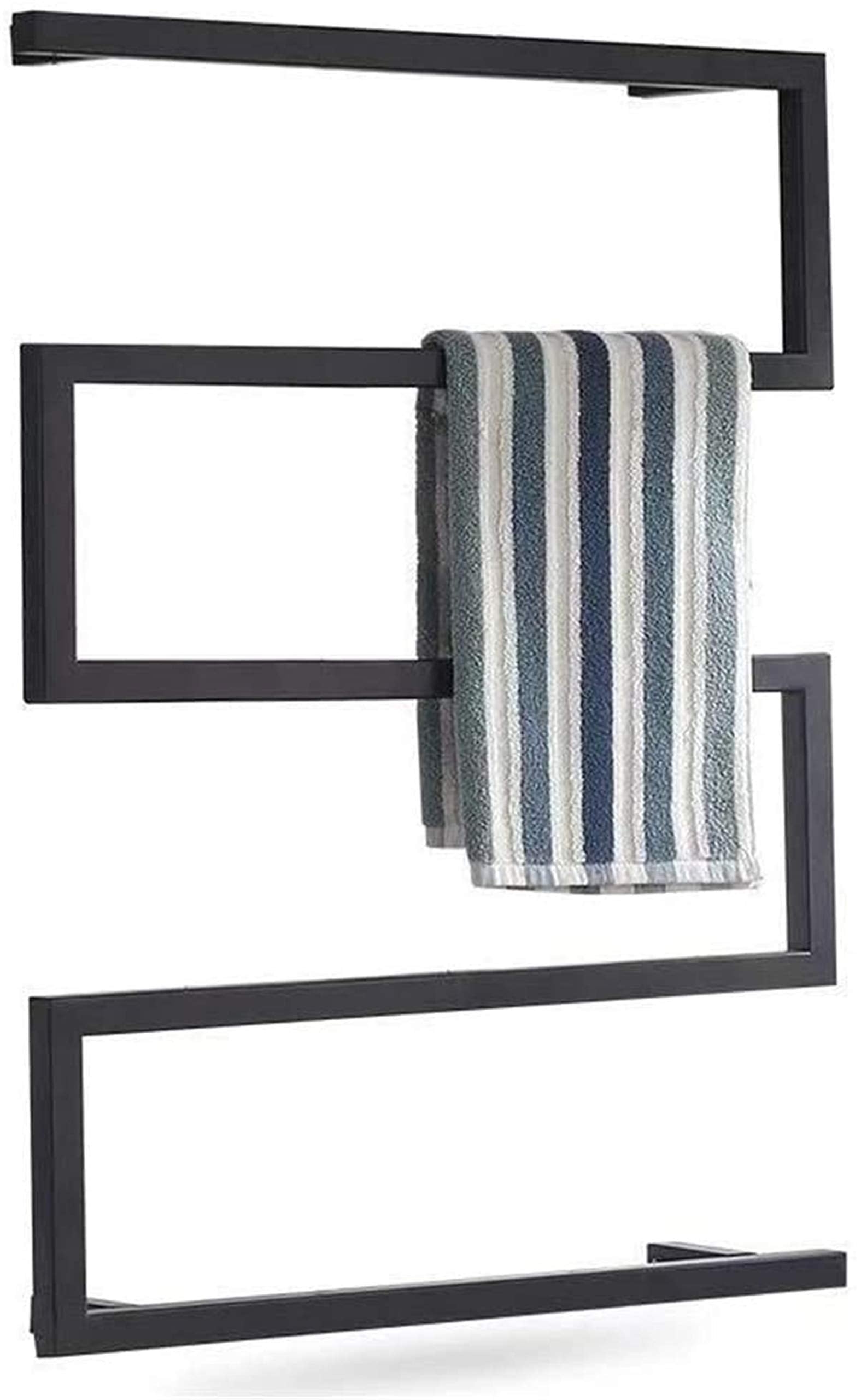 Heated Towel s Towel Warmer Electric Heated Towel Rack Towel Warmer Wall-Mounted Square Stainless Steel Towel Airer Home Bathroom Accessories