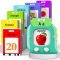 Kidzdo Talking Flashcards for Toddlers 1 2 3 4 5 6 Years Old, 520 English Sight Words Educational Toy, Pocket Speech Language Toys, Autism Toys for Kids 1-6, Birthday Gifts for Boys and Girls, Green