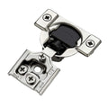 Ravinte 60 Pack (30 Pairs) 1/2 Inch Overlay Soft Close Hinges for Kitchen Cabinets - Satin Nickel Hidden Concealed Hinge, Stainless Steel, Self Closing