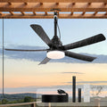 AHAWILL Outdoor Ceiling Fan with Light,42" Gazebo Fan,3CCT Dimmable,Waterproof Plug in Ceiling Fan,Outdoor ceiling Fans for Patios,Porch,Gazebo.Black