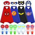 KUBUSFLY Superhero Capes for Kids, Halloween Costumes for Boys with Masks Dress Up Set for Cosplay Party Halloween Christmas Gifts Toys for Boys Kids Toddler 3 4 5 6+