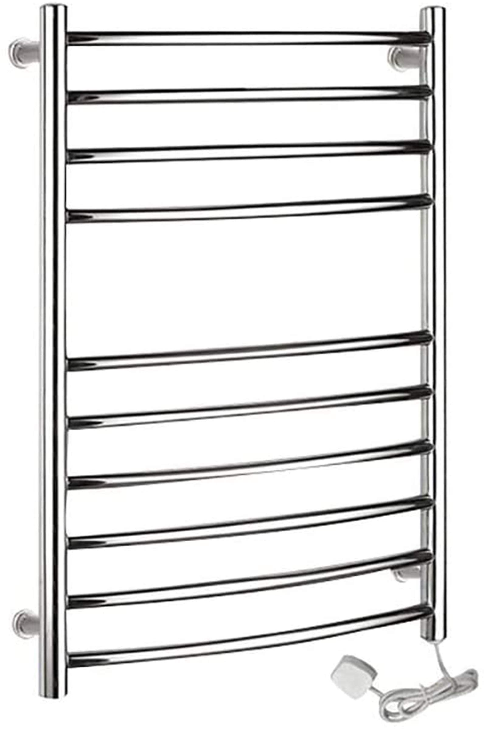 Heated Towel Rail Rails Towel Warmer,Wall Mounted Electric Heated Towel Rail, 304 Stainless Steel Plug-in/Hardwired Bathroom Radiator Towel Warmer and Drying Rack 100W (30 X 22.6 X