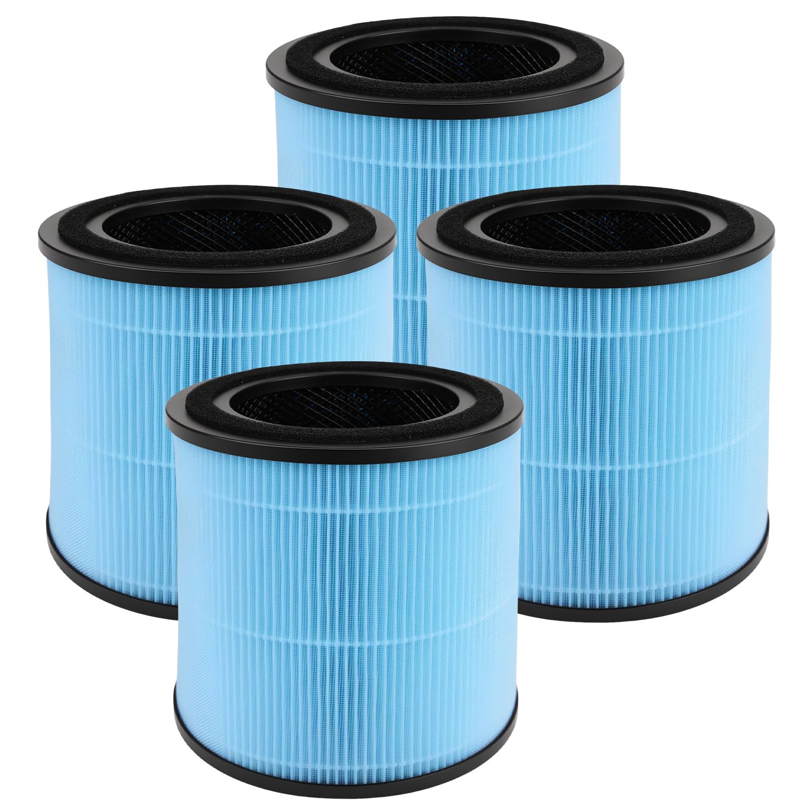 AP0601 Replacement Filters, Compatible with AIRTOK AP0601 Air Purifier,4-in-1 H13 True HEPA Filters, High-Efficiency Activated Carbon Filter, AP0601-RF 4 Pack