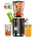 Juicer Machines, Cold Press Juicer with 5.8" Wide Feed Chute, 300W Slow Masticating Juicer for Whole Fruits & Vegetables, High Juice Yield, Easy to Clean, BPA Free Juice Extractor Machine