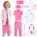 LIMIROLER Doctor Costume for Girls Kids Doctors Play Set Toddler Doctor Dress up Clothes for Halloween, Career Day Role Play Gift Set for Girls 3-6 Years Old