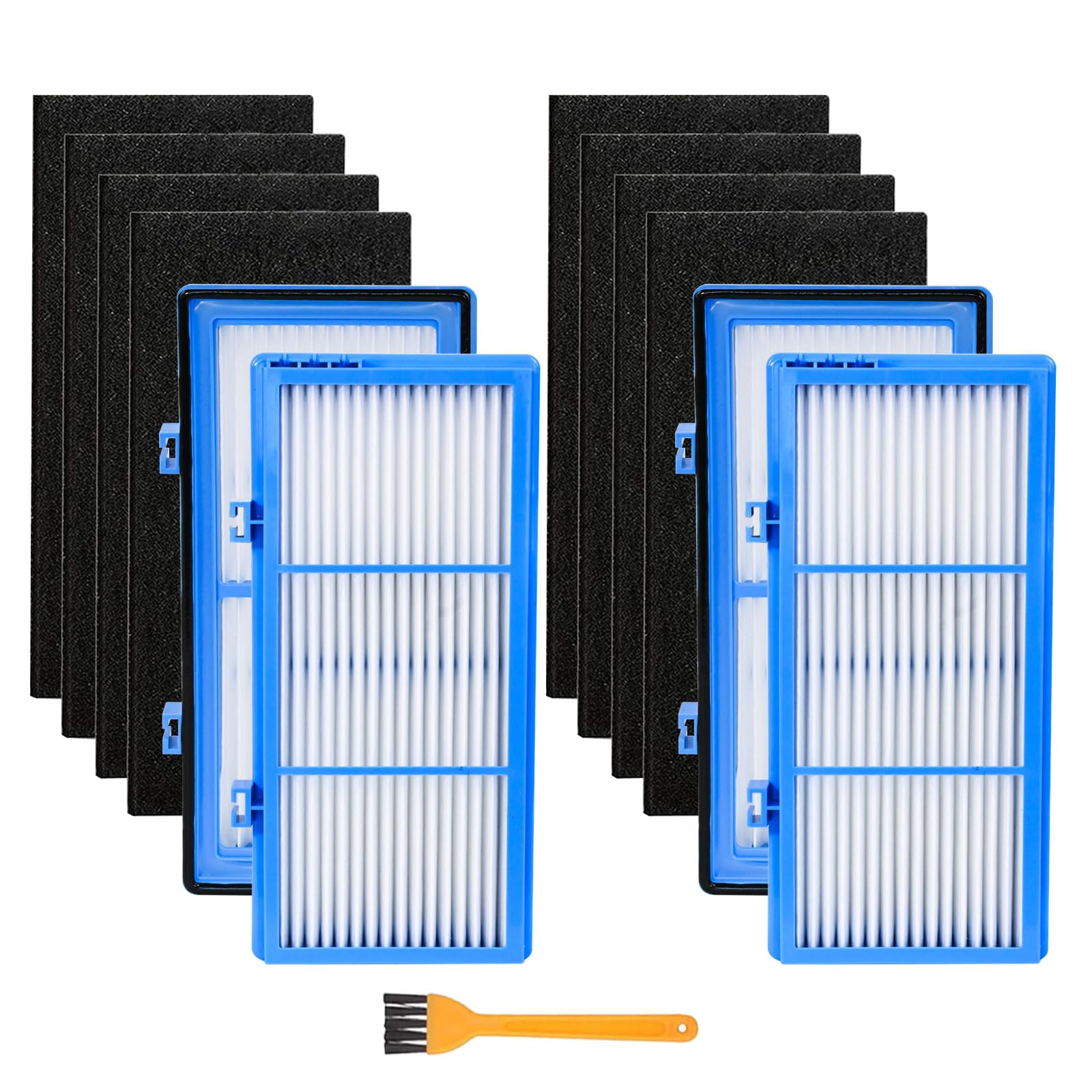 12 Pack AER1 HAPF30AT Filter Compatible with HAPF300AH-U4R and HAP242-NU, AER1 Filter Replacement for Holmes Air Purifiers, 4 Filters & 8 Activated Carbon Pre-Filters, Blue