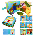 BizyKoady Montessori Felt Busy Book Toddlers Quiet Book Pretend Play Early Learning Educational Travel Toys for Kids Age 2 3 4 5 6 Travel EssentialsLearning Activitie Boys