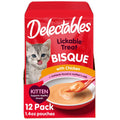 Delectables Bisque Kitten Lickable Wet Cat Treats - Tuna & Chicken (pack of 12) ( Packaging May Vary )
