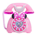Disney Junior Minnie Mouse Ring Me Rotary Style Phone with Lights and Sounds, Pink, Kids Toys for Ages 3 Up by Just Play