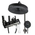 Shower System, Bathroom Shower Faucet Set Digital Display Shower Fixtures 4 Functions Shower Kit with Valve and 3 Modes Handheld Shower Head, Waterfall Bathtub Faucet, 2 Modes Bide
