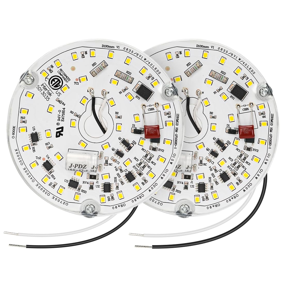 2 Pack LED Ceiling Fan Light Replacement Kit, Retrofit for Ceiling Lights, 15W 120V 5000K CRI90, Dimmable Engine for Pendant, Lantern