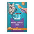 Purina ONE Plus Immune Support Purees with Real Chicken Lickable Cat Treats - 1.4 oz (Pack of 4)