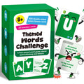 Fast-Themed Words Challenge Word Card Game for Kids & Adults, Family, Party, Outdoor, Classroom & Travel Edition, Ages 8+, 2-6 Players, 300 Double-Sided Theme & Letter Cards with 20 Action Cards