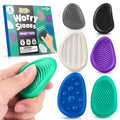 Fidget Toys Adults Sensory Stone: 6 Pack Textured Worry Stone for Autism Kids Calming Down - Fidget Stress Toys for Stress Relief - Small Students Prizes Fidget Toys