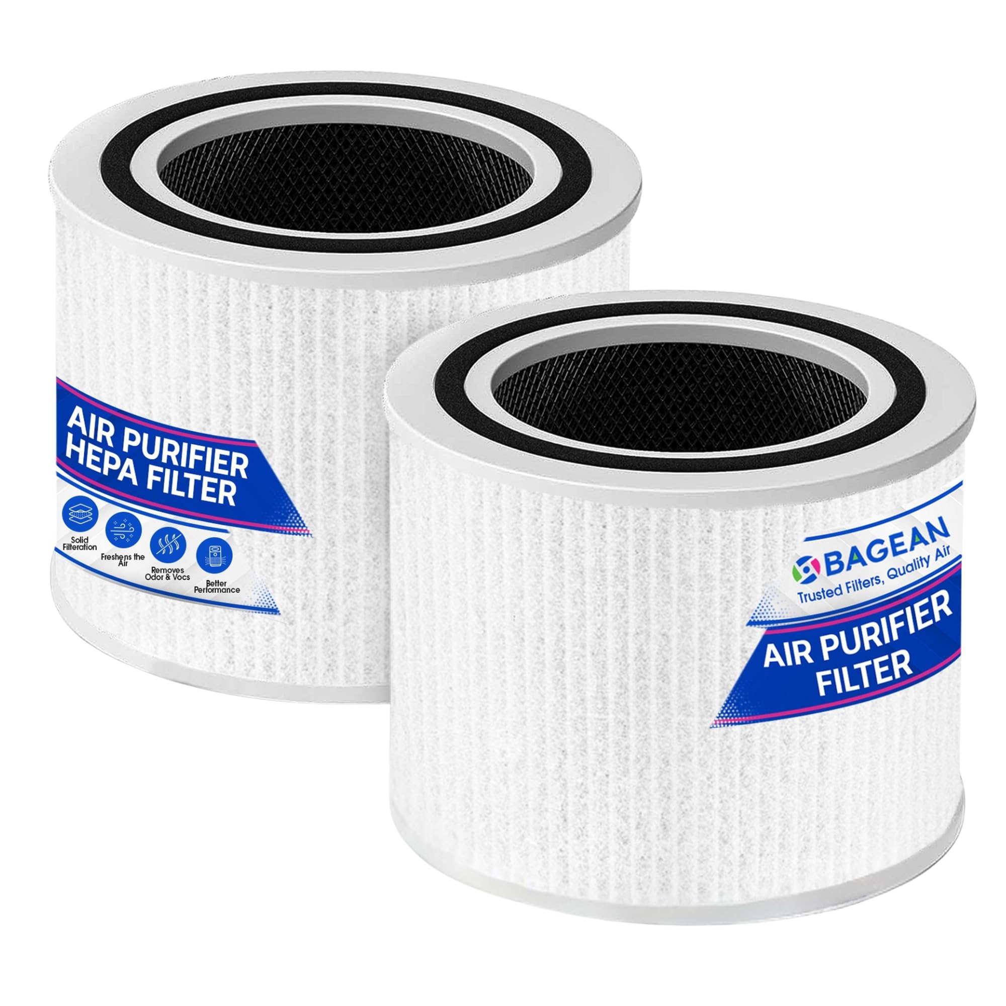 Bagean Core P350 HEPA Pet Replacement Filter for Levoit Air Purifier - Compatible with Levoit P350 replacement filter Core 300 - H13 True HEPA & Carbon Filters 99.98% Particles and Purifies Air (2-Pk)