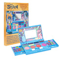 Stitch All-in-One Kids Cosmetic Compact Set Includes Washable Lip Gloss, Eye Shimmer, Cheek Shimmer, Brushes Colorful Portable Beauty Set for Girls, Tweens, by Townley Girl