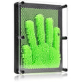 PowerTRC 3D Pin Art Sculpture Pin Impression Toy 8"X6" Hand Mold | Novelty Gifts | Green