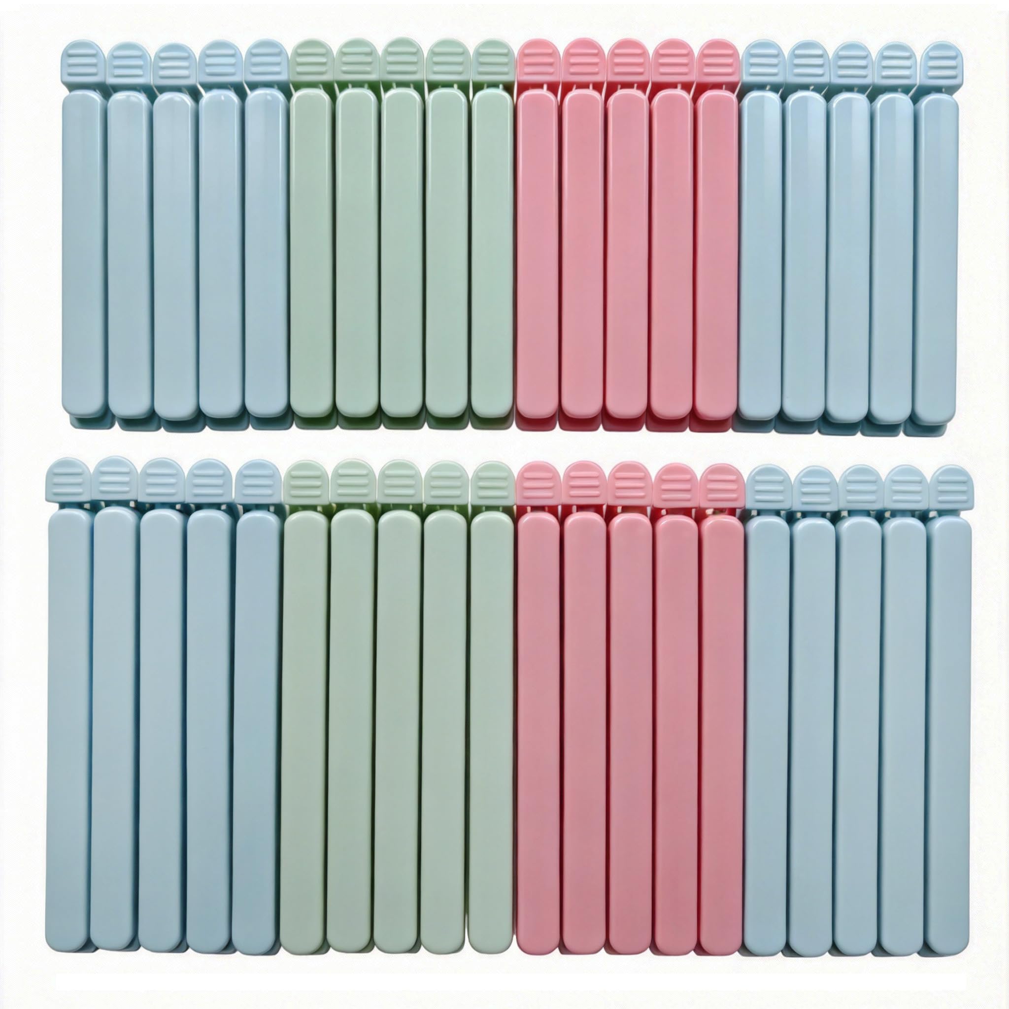 40 Pcs Food Bag Sealing Clips - 2 Sizes (4.72 in & 6.10 in) Airtight Chip Clips, Ideal for Kitchen, Snack & Cereal Storage, 3 Assorted Colors