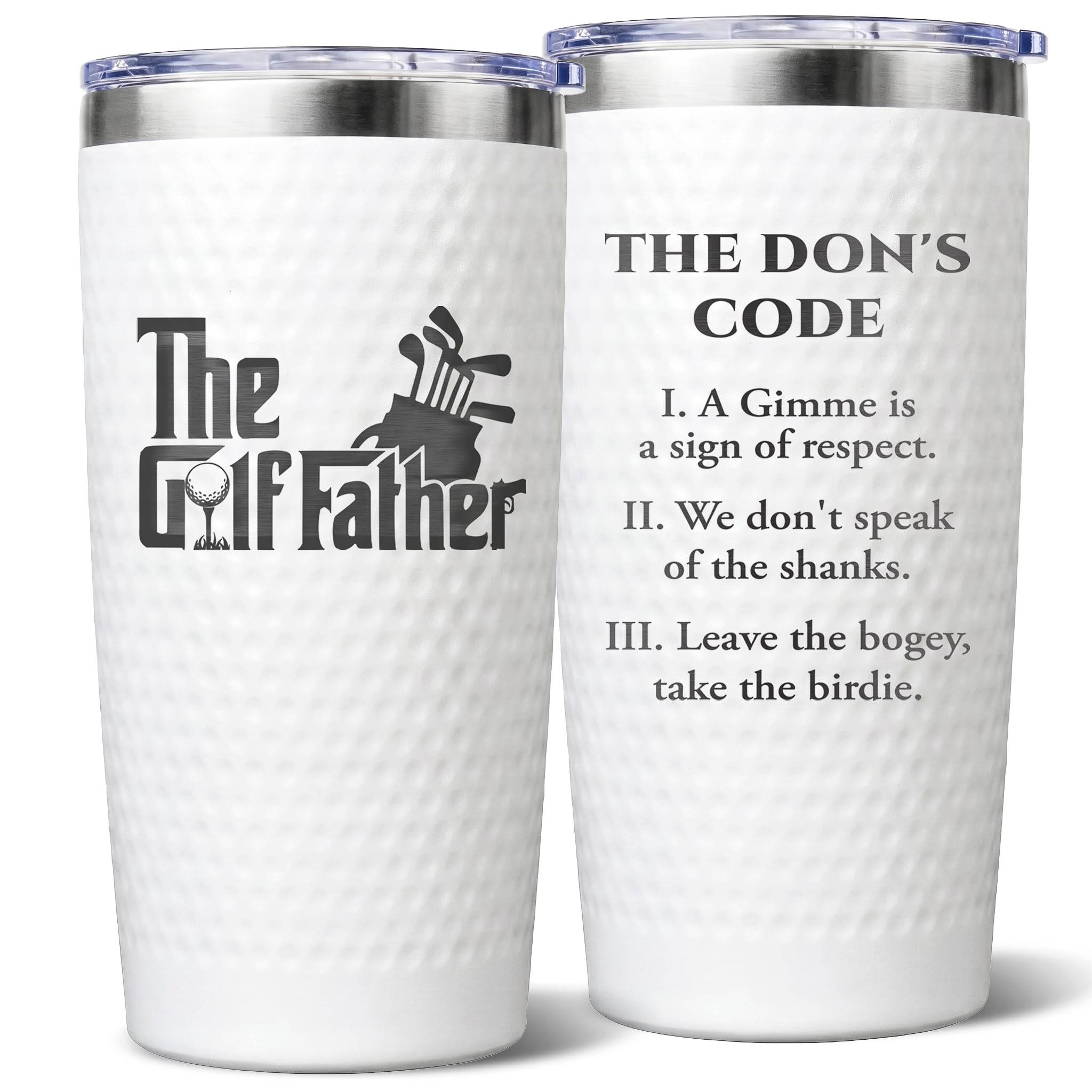 Golf Gifts for Men - Dad Golf Gifts, Cool Golfing Cup for Golfer, Funny Fathers Day Christmas Birthday Golf Gifts from Daughter Son Kids - The Golf Father, 20oz Insulated Dad Tumbler Mug Accessories