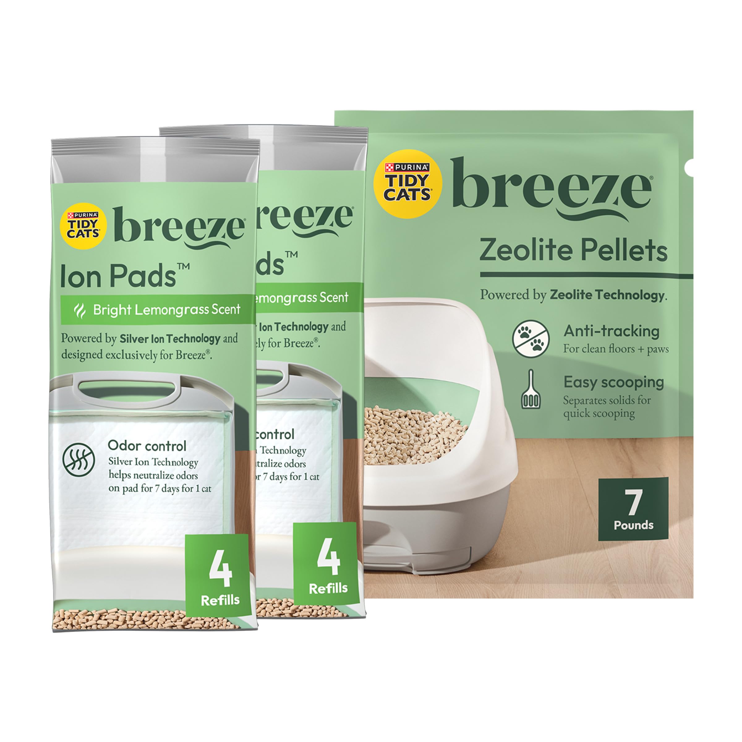 Purina Tidy Cats Breeze Litter System Cat Refill Bundle - 7.91 lb. Box