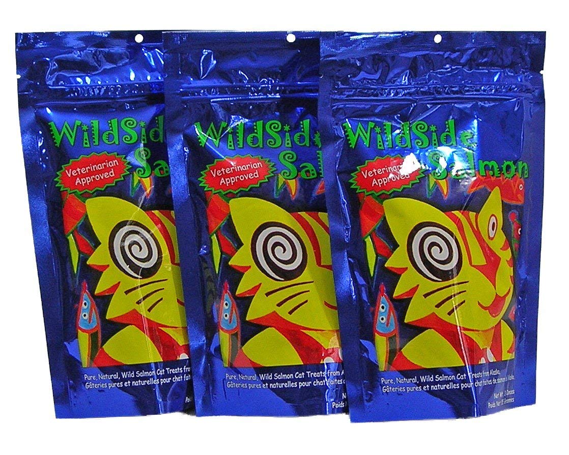 100% Wild Alaskan Salmon Freeze Dried Cat Treats - Healthy Training Treat - 3oz (3 Pack)
