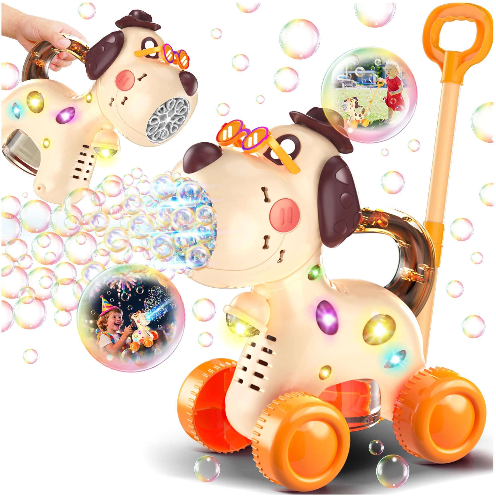 Nicmore Bubble Machine for Toddlers 1-3: Portable Dog Bubble Maker Blower Toys for 1-6 Year Old Boy Girl Kids Outdoor Toys for Easter Party Birthday