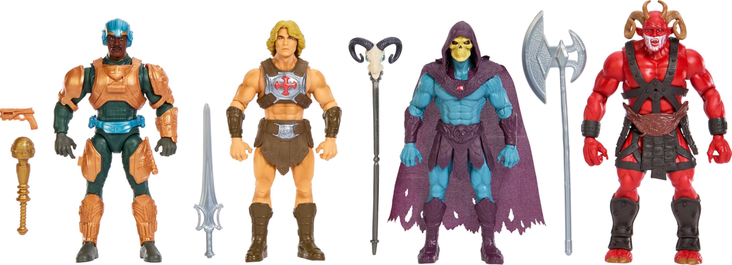 ?Masters of the Universe Action Figure Toy 4 Pack, 5.5 Inch 2026 Movie Accurate with 1 Exclusive, 14 Posable Joints (Amazon Exclusive)