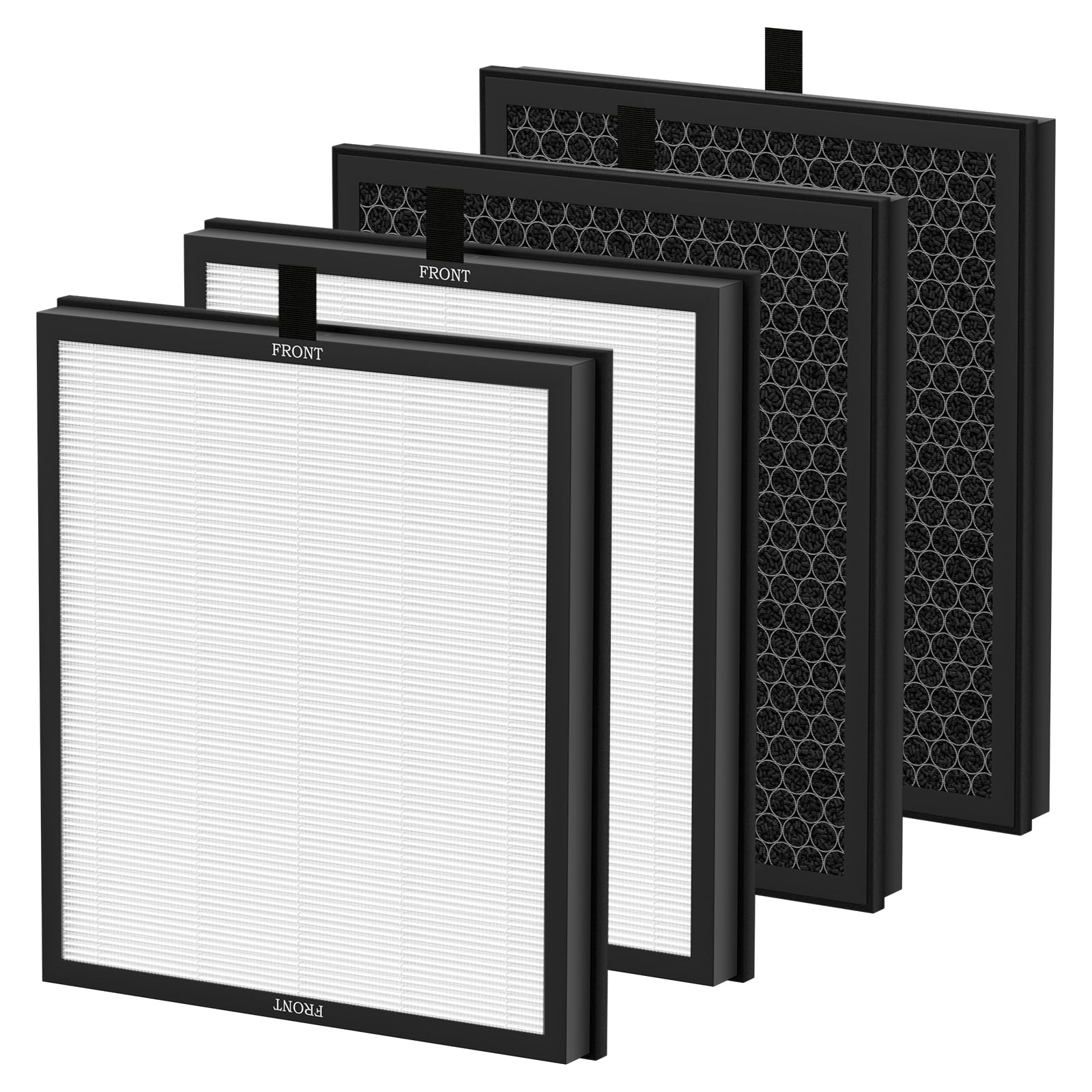 MR5866 Replacement Filter Compatible with MORENTO/FLANUR MR5866 Air Puri-Fier, HEPA Filter & Activated Carbon Filtration, Original Version, 4 Pack