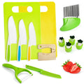 Chanking 13 Pieces Kids Safe Knife Set for Real Cooking Child-Friendly Plastic Chef Tools Montessori Kitchen Toys for Toddlers Birthday Gifts for Boys and Girls Ages 4+ (A)