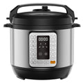 NEWBULIG 16-in-1 Electric Pressure Cooker, 6QT Multi Cooker with 12 Presets, Slow Cook Rice Steamer Sauté Soup Meat Stew Canning Yogurt Maker, Ceramic Inner Pot & Recipe Book Included, Silver