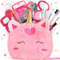 Woumserta Unicorn Pretend Makeup for Toddlers, Fake Makeup Set for Kids, Unicorn Gifts Play Makeup Kit for Little Girls Age 3 4 5 6, Pretend Play Toys for 3 4 5 6 Year Old Girls Birthday Gifts