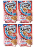 Delectables Squeeze Up Hartz Cat Treats Bundle of 4 Flavor Pouches, 2.0 oz Each (Tuna & Shrimp)