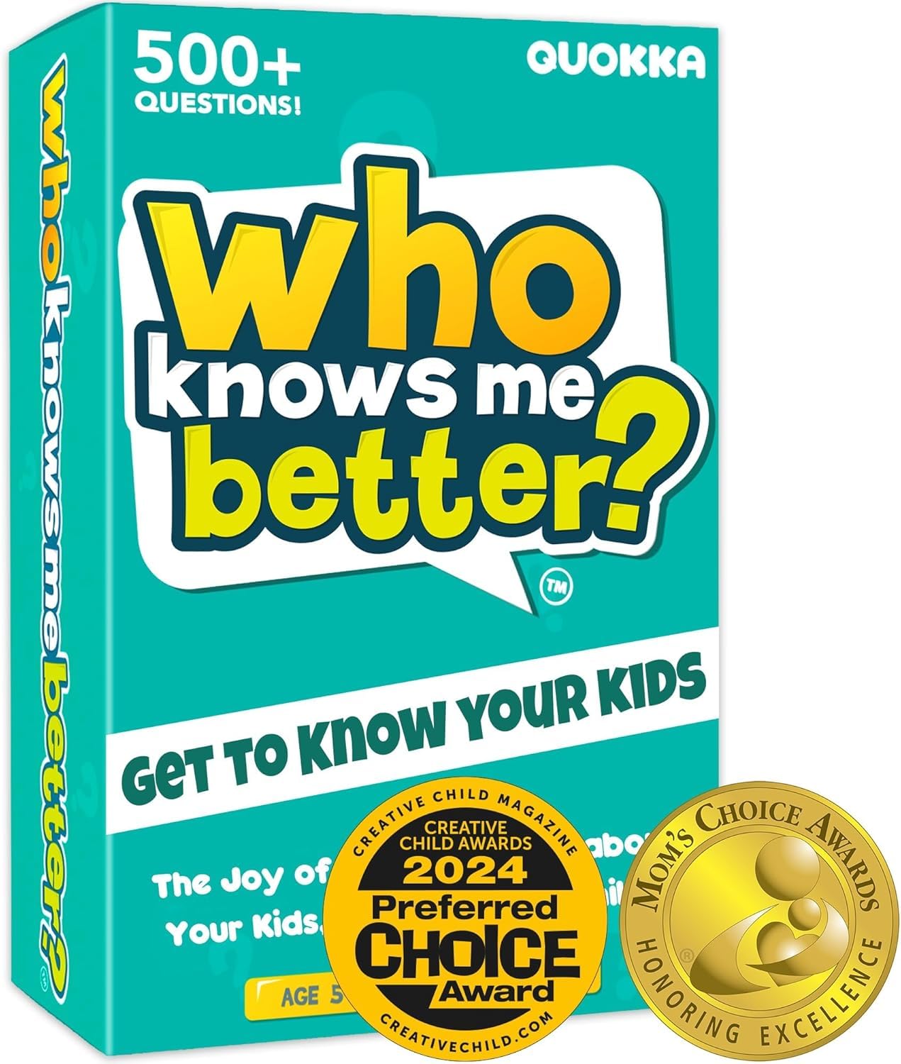 Family Board Games for Kids and Adults - Trivia Card Games for Kids 8-12 and Adults - Who Knows Me Better for Family Game Night - 500+ Facts Questions from Ages 6-8 — Fun Travel Car Activities for 5+
