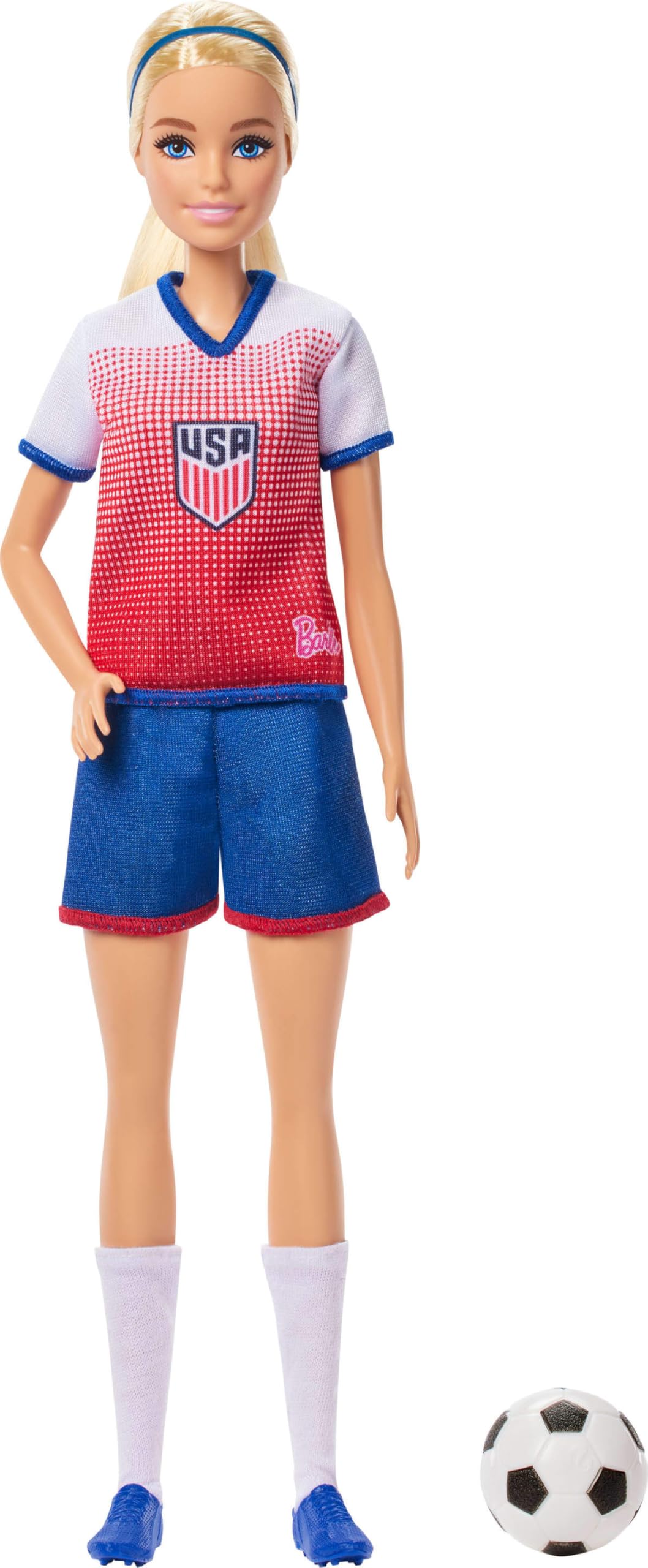 Barbie Careers USSF Soccer Fashion Doll Dressed in Removable Sport-Themed Outfit & Shoes with Accessories?