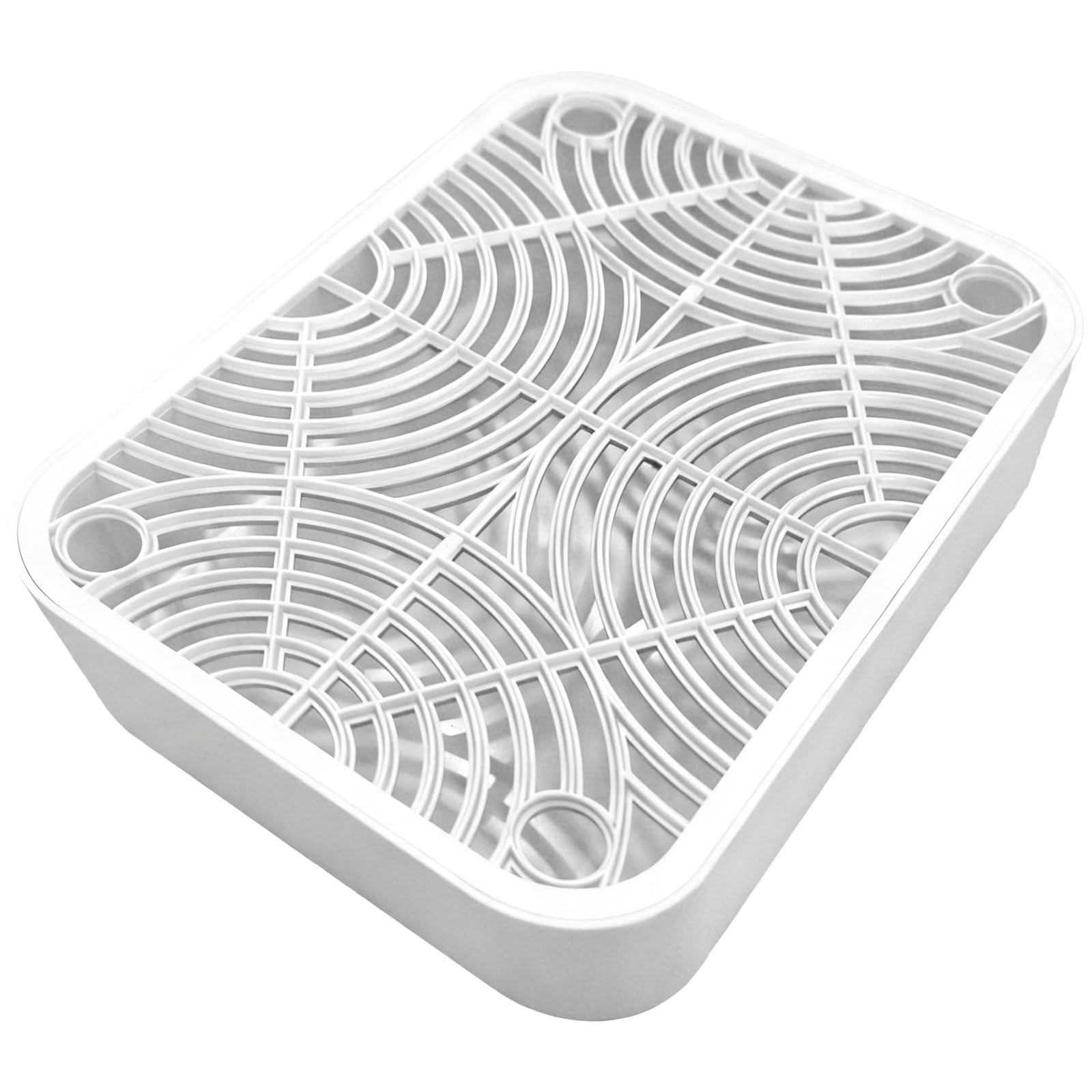 2 in Cat Litter Box Ramp with Filter, 11.8 X 9.8 in, Prevents Litter Dispersion, Cleans Paws, White