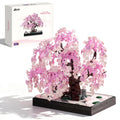 Wise Block Cherry Blossom Tree Building Block Set for Adult 900 Pcs Artificial Bonsai Tree Plants for Home Decor, Adult Ages 18