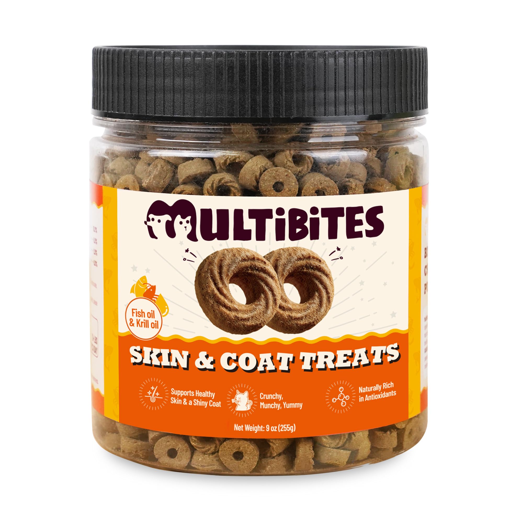 9 oz Skin & Coat Treats Fish Oil for Cats Chicken Flavor Cat Training Treats Cat Treats for Indoor Cats