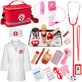 Doctor Kit for Kids, 34 Pcs Kids Doctor Playset Kit for Toddlers 3-5 with Medical Storage Bag & Real Stethoscope, Fun Role Playing Game, Doctor Play for Toddlers Boys Girls Ages 3+