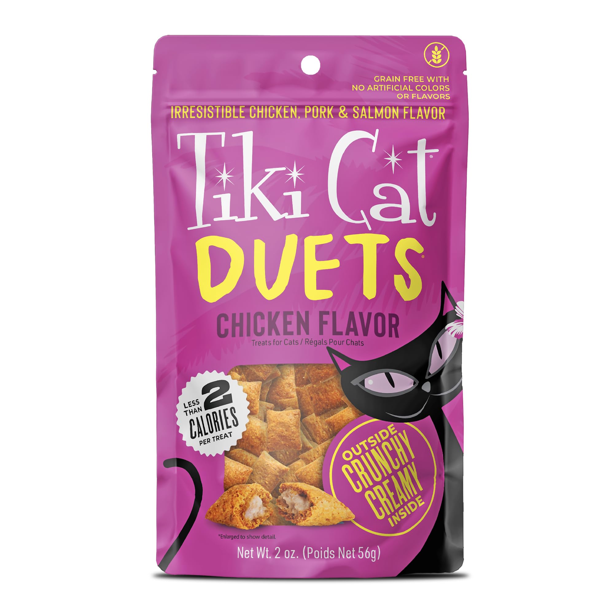 Tiki Cat Duets Cat Treats, Chicken Flavor, 2 oz. Pouch (8 Count)