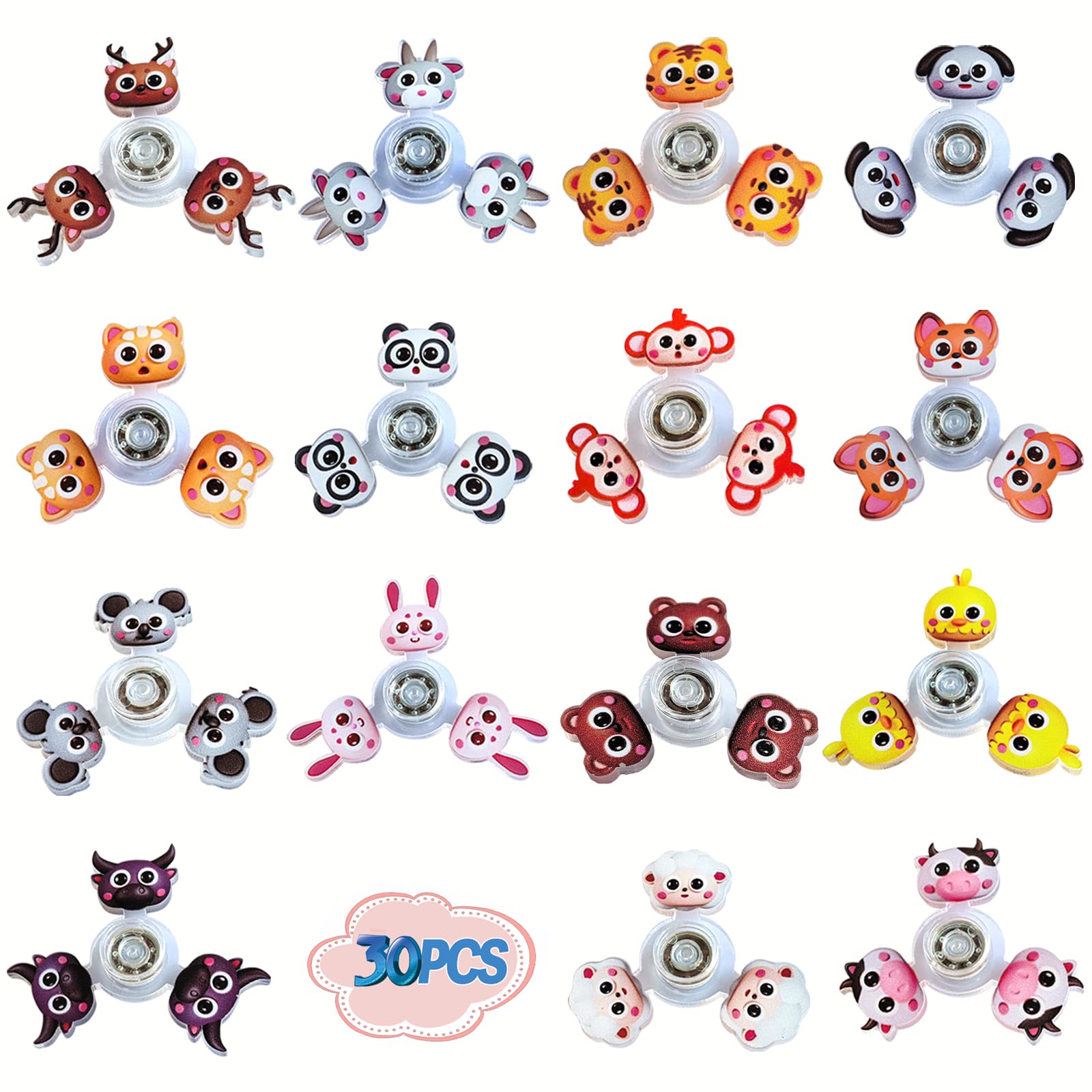 30 Pack Fidget Spinner Toys Mini,Party Favors Gifts Christmas Stocking Goodie Bag Stuffers Sensory Toys for Kids Adults Teens ADHD Anxiety Stress Relief,Treasure Box Toy for Classroom Prizes Supplies