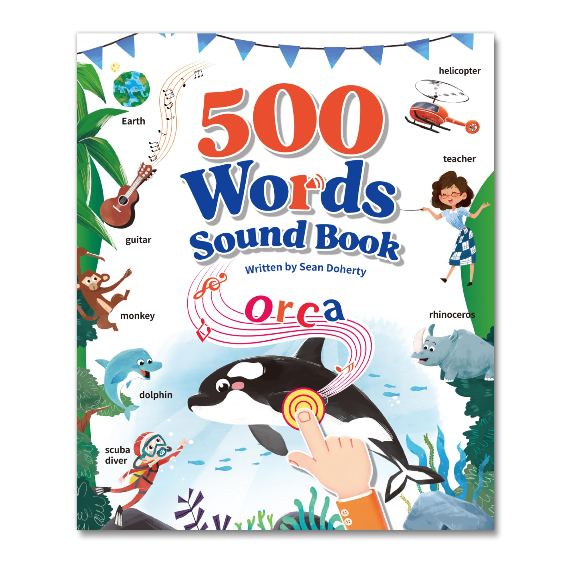 Interactive Learning Sound Book for Kids Ages 3-8 - 500 Core English Vocabulary Words, Early Educational Talking Book with Touch & Sound for Preschool, Kindergarten & Homeschooling