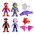 Marvel Spidey and His Amazing Friends Web-Slinging Adventure Set, 3-Inch-Scale (7.6 cm) Action Figure Set, Spider-Man Toys for Kids Ages 3+ (Amazon Exclusive)
